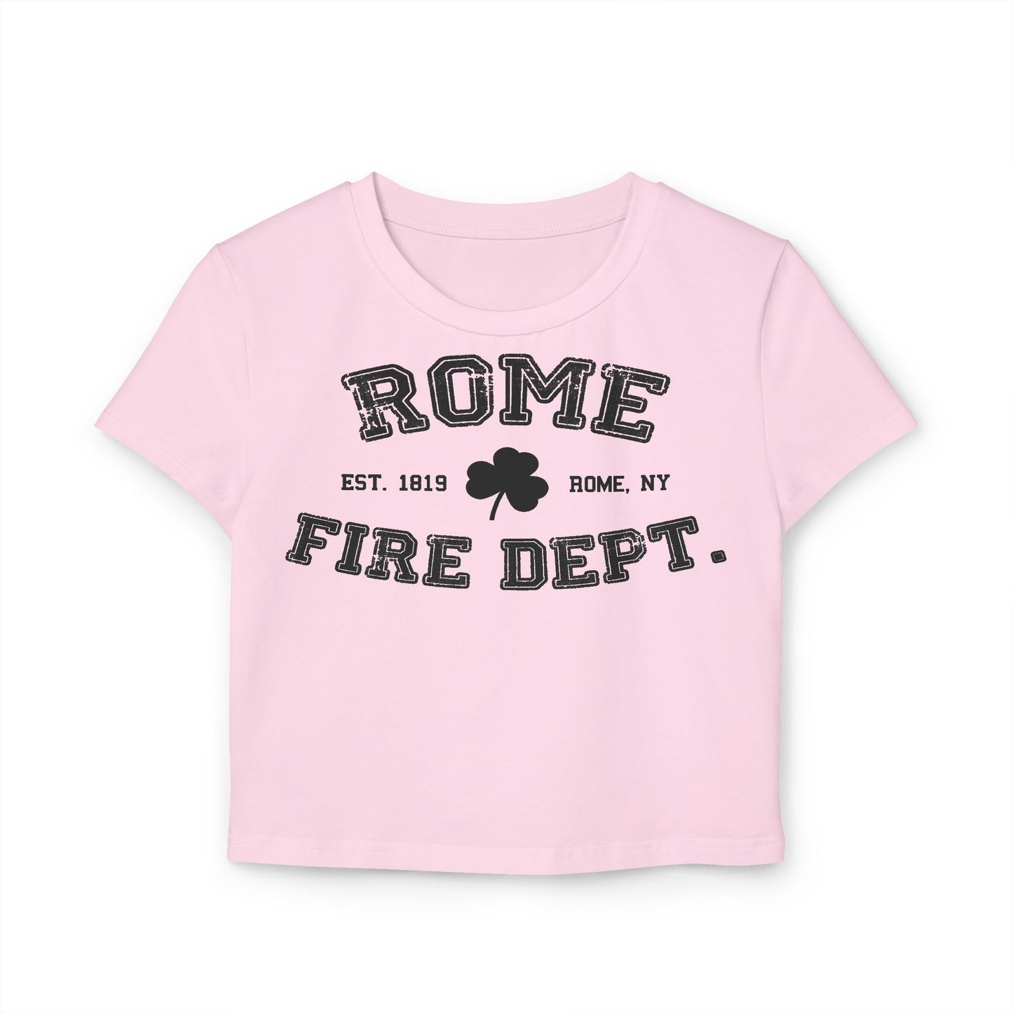 Women's Baby Tee - Rome Fire Department Tee, Cute & Casual Style