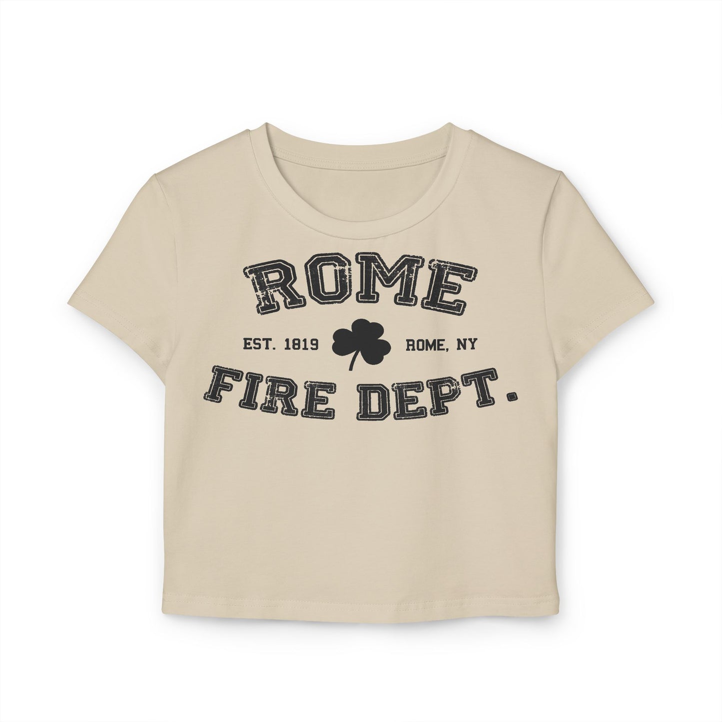 Women's Baby Tee - Rome Fire Department Tee, Cute & Casual Style