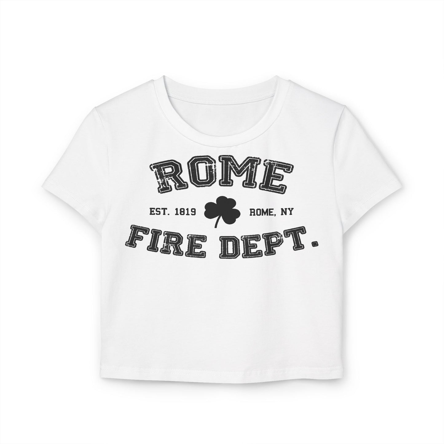 Women's Baby Tee - Rome Fire Department Tee, Cute & Casual Style