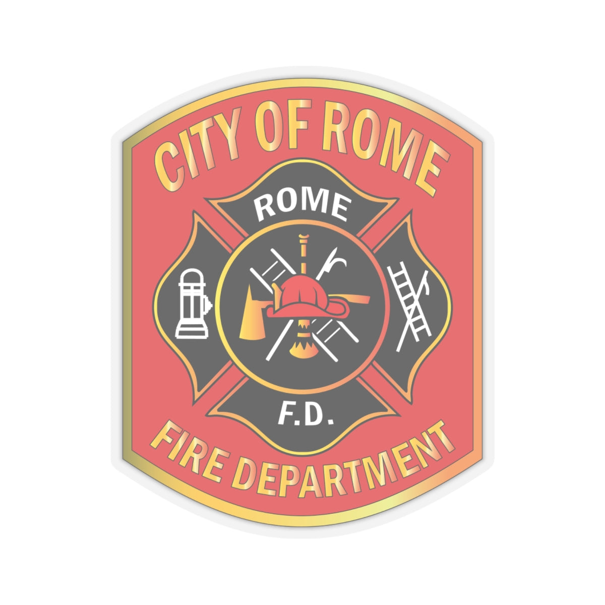 City of Rome Fire Department Kiss-Cut Sticker